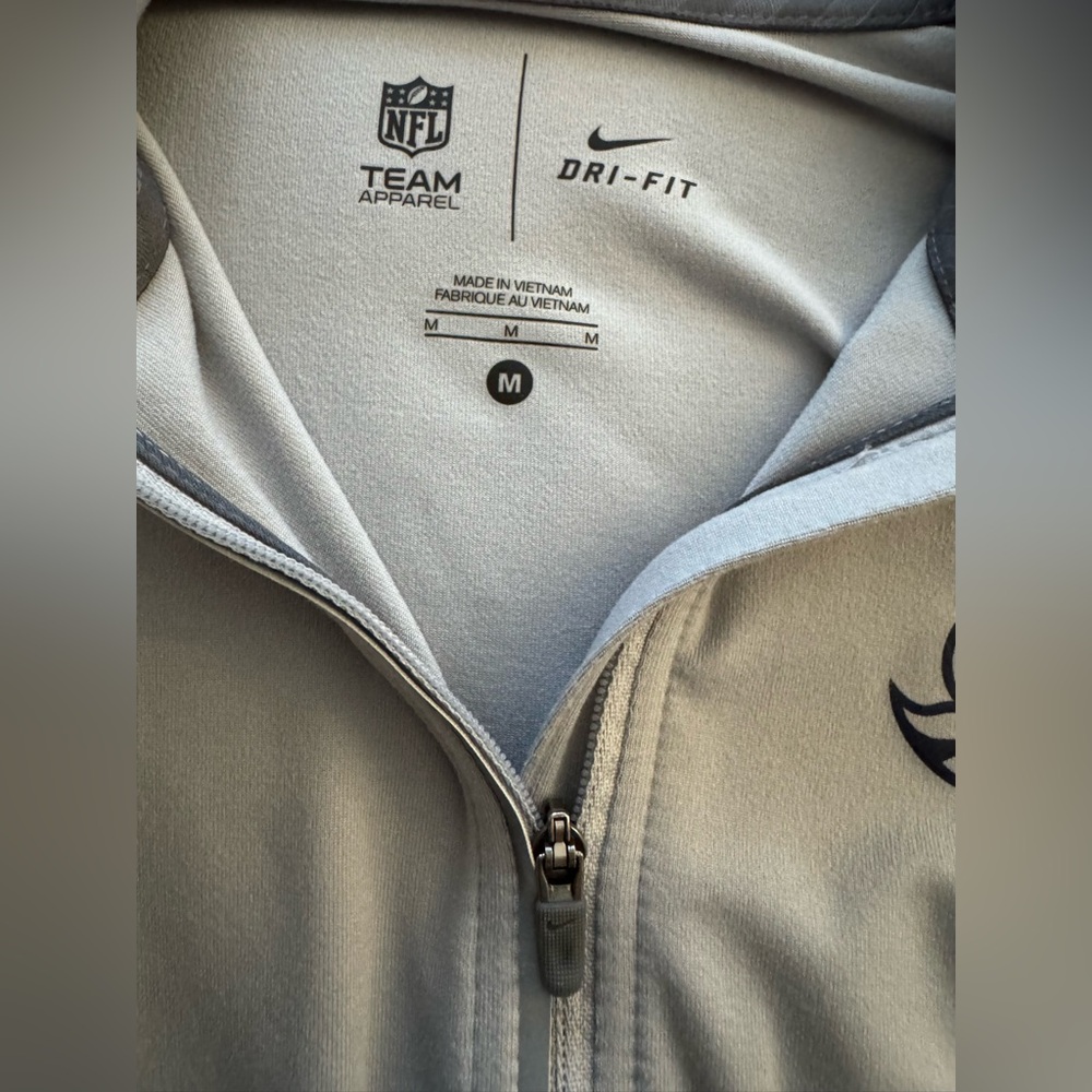 Women’s Nike Dri-Fit NFL Quarter Zip Performance Top Denver Broncos M Gray NEW - Picture 4 of 6